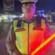 Satlantas Polres Way Kanan Gelar Blue Light Patrol, Arus Lalin Lintas Tengah Depan SPBU Bedeng Lancar