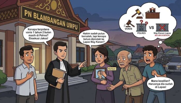 Belum Dieksekusi ke Lapas, Status Penahanan Terpidana Penganiayaan Anggota Satpol PP Way Kanan Dipertanyakan