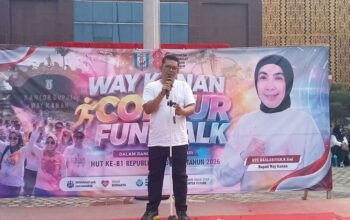 Semarak HUT ke-81 RI, Ribuan Warga Padati Jalan Sehat Penuh Warna di Way Kanan