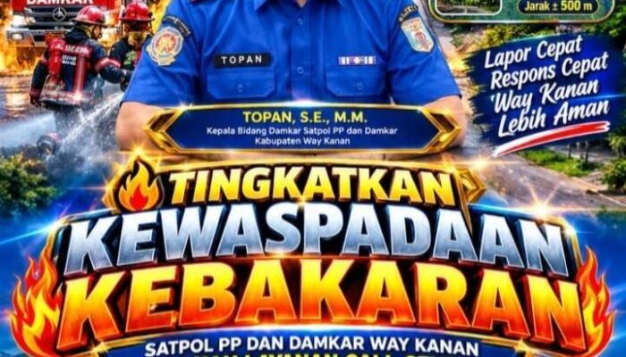 Cegah Kebakaran, Pemkab Way Kanan Luncurkan Call Center Darurat 24 Jam